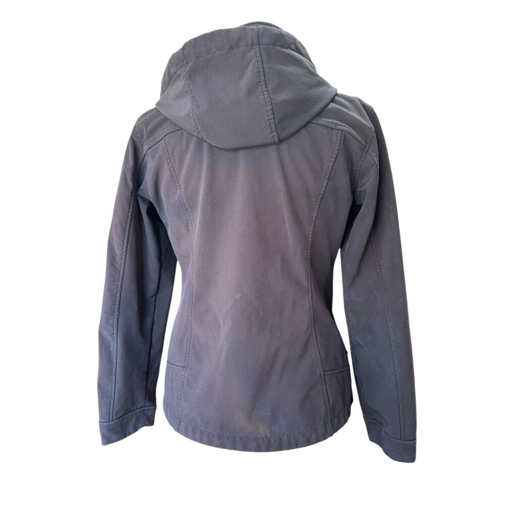 Orkin Employee Black Hooded Jacket Womens Medium Soft Shell Embroidered Logo - Picture 2 of 4